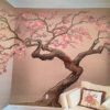 Red Cherry Blossom Wall Art (Photo 6 of 20)