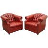 Red Leather Chesterfield Chairs (Photo 14 of 20)