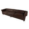 Faux Leather Sofas in Chocolate Brown (Photo 4 of 15)