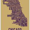 Chicago Map Wall Art (Photo 5 of 20)