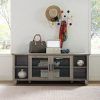 Tv Stands Cabinet Media Console Shelves 2 Drawers With Led Light (Photo 5 of 15)