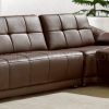 3Pc Bonded Leather Upholstered Wooden Sectional Sofas Brown (Photo 5 of 15)