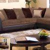 2Pc Luxurious and Plush Corduroy Sectional Sofas Brown (Photo 5 of 15)