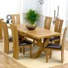 Chunky Solid Oak Dining Tables and 6 Chairs (Photo 16 of 25)