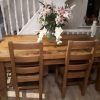 Chunky Solid Oak Dining Tables and 6 Chairs (Photo 3 of 25)