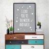 I Love You to the Moon and Back Wall Art (Photo 3 of 20)