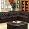 3Pc Faux Leather Sectional Sofas Brown (Photo 6 of 15)