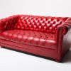 Dark Red Leather Sofas (Photo 5 of 20)