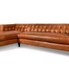 Tenny Cognac 2 Piece Left Facing Chaise Sectionals With 2 Headrest (Photo 3 of 25)