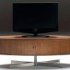 Norvik Corner Tv Stand In Walnut And Black Gloss With Glass in Best and Newest Retro Corner Tv Stands (Photo 3399 of 7825)