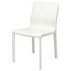 White Leather Dining Chairs (Photo 1 of 25)