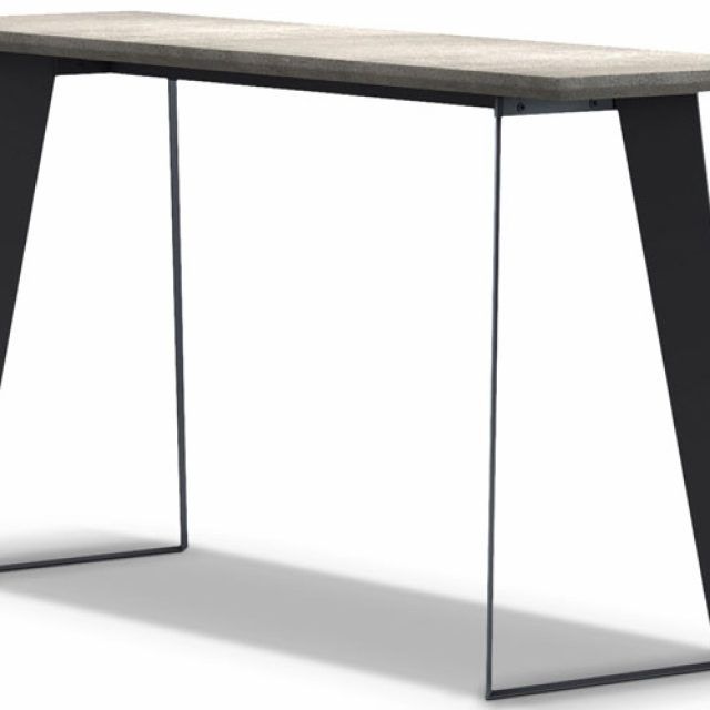 25 Inspirations Parsons Black Marble Top & Stainless Steel Base 48x16 Console Tables