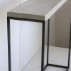 Parsons Grey Marble Top & Dark Steel Base 48X16 Console Tables (Photo 13 of 25)