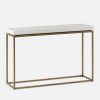 Thaddeus Forged Brass & Glass Rectangular Entry Console (Photo 7572 of 7825)