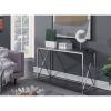 Parsons Grey Solid Surface Top & Dark Steel Base 48X16 Console Tables (Photo 16 of 25)