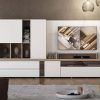 Tv Stands With 2 Open Shelves 2 Drawers High Gloss Tv Unis (Photo 13 of 15)