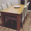 Chunky Solid Oak Dining Tables and 6 Chairs (Photo 2 of 25)