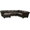 3Pc Faux Leather Sectional Sofas Brown (Photo 15 of 15)