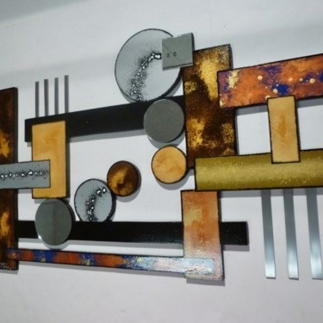 15 Inspirations Geometric Modern Metal Abstract Wall Art