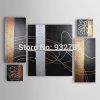 Black and Gold Abstract Wall Art (Photo 4 of 20)