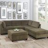 Mireille Modern and Contemporary Fabric Upholstered Sectional Sofas (Photo 1 of 15)