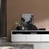 Newest Modern White Gloss Tv Stands inside Odessa 5 Drawer Lowboard Tv Stand In High Gloss White With Led (Photo 7195 of 7825)