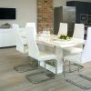 White Leather Dining Room Chairs (Photo 13 of 25)