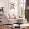 Small L Shaped Sectional Sofas in Beige (Photo 4 of 15)