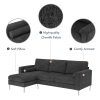 3 Seat L Shaped Sofas in Black (Photo 13 of 15)
