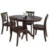 Evellen 5 Piece Solid Wood Dining Sets (Set of 5) (Photo 10 of 25)