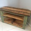 Most Current Rustic Corner Tv Stands in Handmade Rustic Corner Table/tv Stand With Shelf. Reclaimed And (Photo 7345 of 7825)