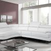 White Leather Corner Sofa (Photo 1 of 20)
