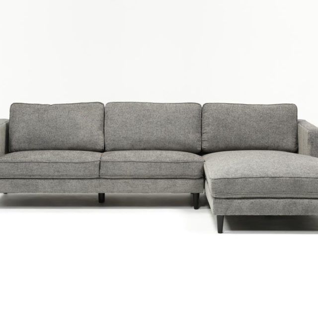 25 Inspirations Cosmos Grey 2 Piece Sectionals with Raf Chaise