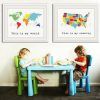 World Map Wall Art for Kids (Photo 5 of 20)
