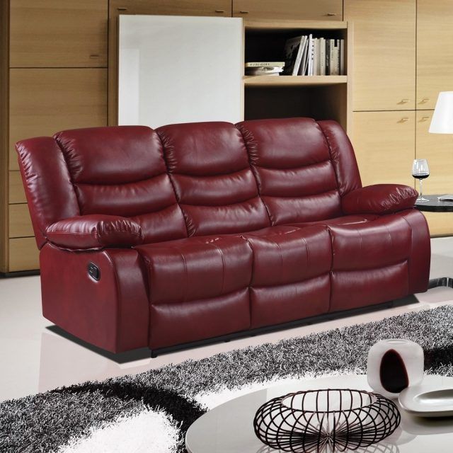 10 Best Collection of Red Leather Sofas