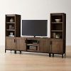 Wide Tv Stands Entertainment Center Columbia Walnut/Black (Photo 5 of 15)
