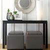 Parsons White Marble Top & Dark Steel Base 48X16 Console Tables (Photo 9 of 25)