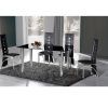 Black Glass Dining Tables and 4 Chairs (Photo 5 of 25)