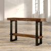 Parsons Walnut Top & Dark Steel Base 48X16 Console Tables (Photo 11 of 25)