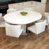 White Gloss Round Extending Dining Tables (Photo 4 of 25)