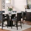 Caira Black 5 Piece Round Dining Sets With Upholstered Side Chairs (Photo 19 of 25)