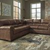 2Pc Maddox Left Arm Facing Sectional Sofas With Chaise Brown (Photo 1 of 15)