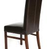 Dark Brown Leather Dining Chairs (Photo 9 of 25)