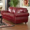 Dark Red Leather Couches (Photo 9 of 20)