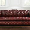 Dark Red Leather Couches (Photo 4 of 20)