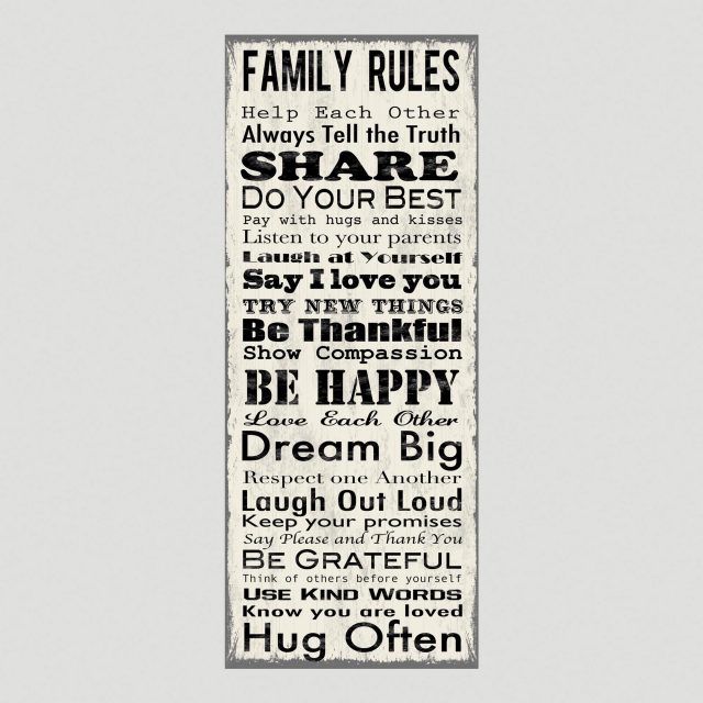 20 Best Ideas Family Rules Canvas Wall Art