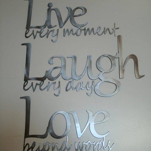 20 Collection of Live Love Laugh Metal Wall Art
