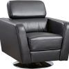 Leather Black Swivel Chairs (Photo 13 of 25)