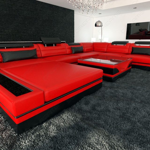 10 Best Ideas Red Black Sectional Sofas