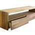 2024 Popular Oak & Brass Stacking Media Console Tables
